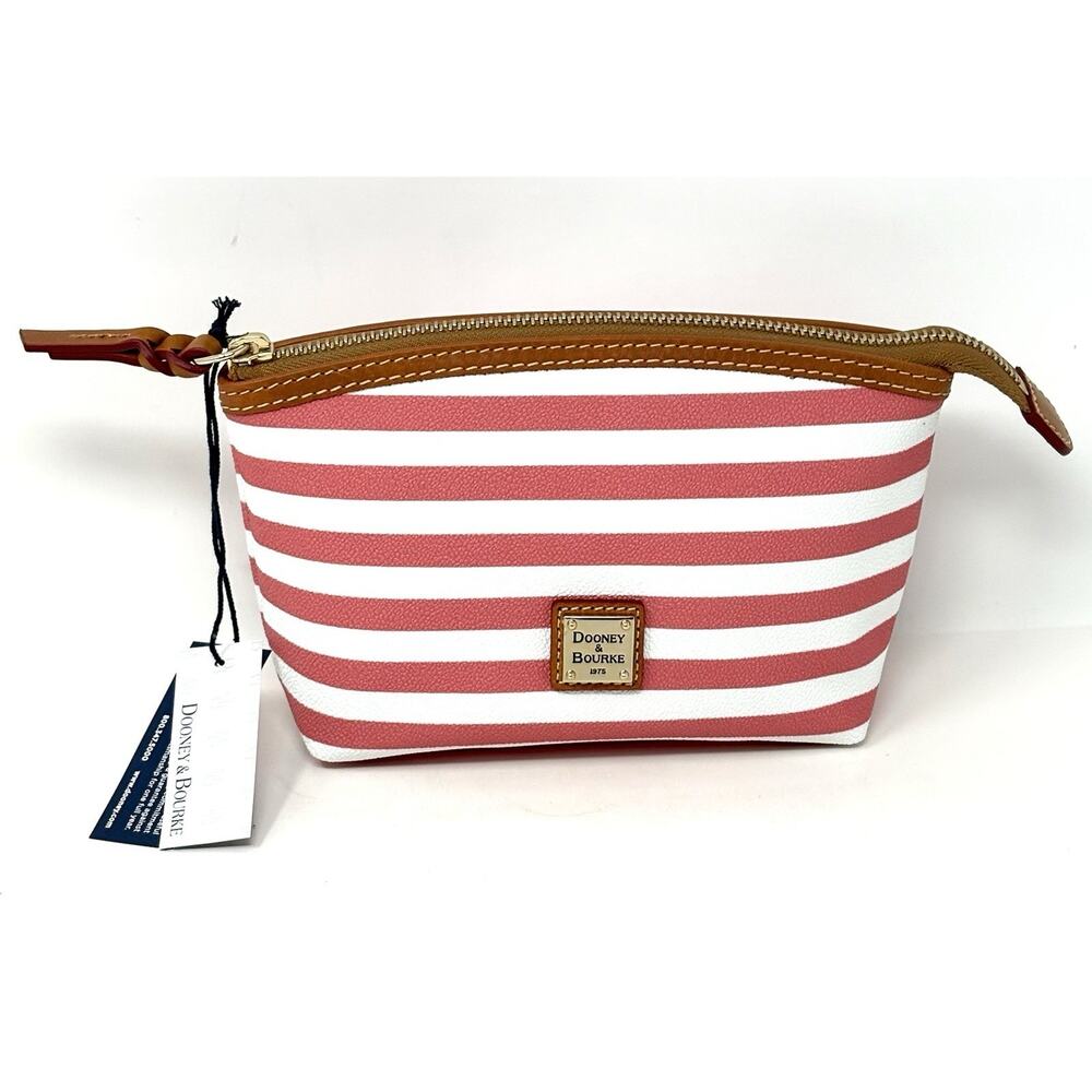 Dooney & Bourke Sullivan Cosmetic Makeup Case Pouch Bag Clutch Pink Watermelon